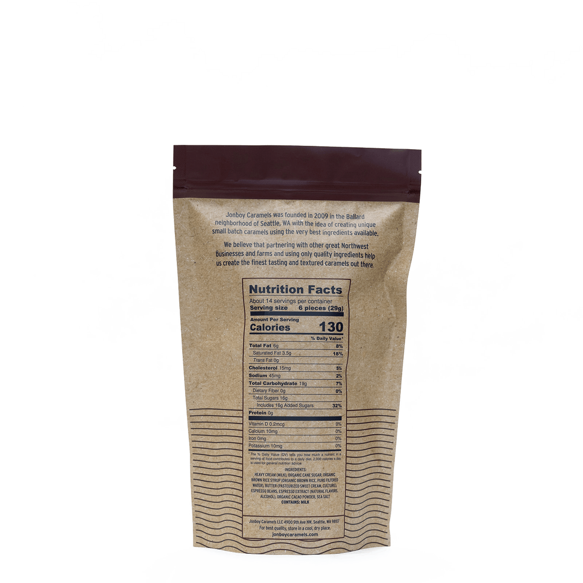 Espresso Caramels 1 lb. Jonboy Caramels