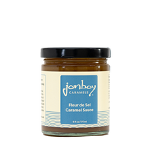 Load image into Gallery viewer, Front view of Caramel Sauce jar made by Jonboy Caramels
