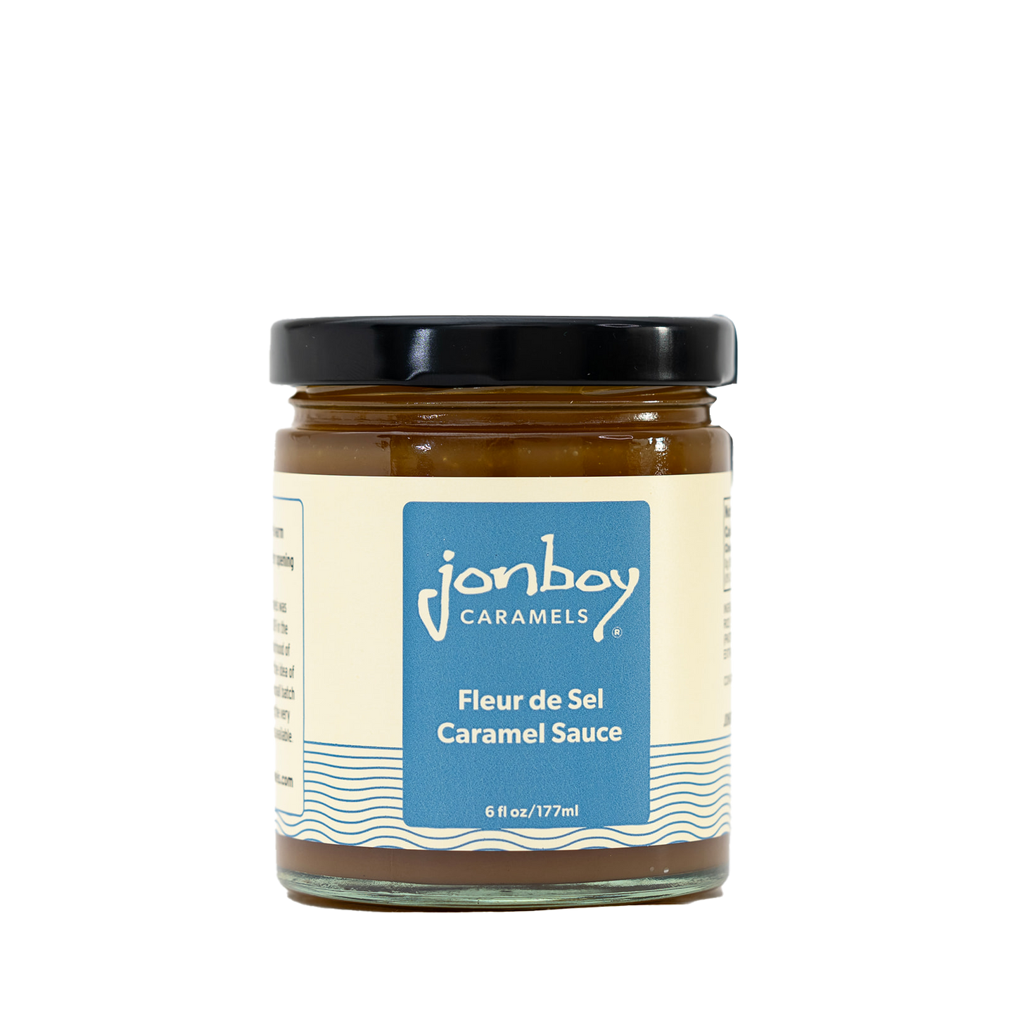 Front view of Caramel Sauce jar made by Jonboy Caramels